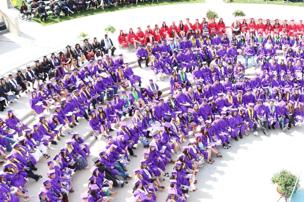 Overhead shot of SJC Graduation Ceremony